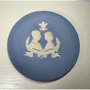 Wedgwood Vintage 80’s Blue Jasperware Royal Wedding 1981 Plate - Princess Diana